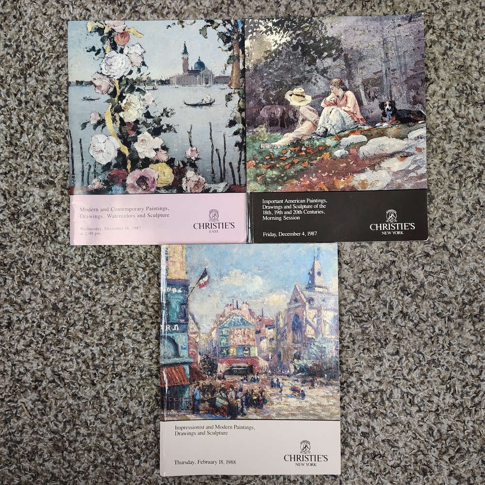 Christies Auction Catalog Lot 3 Paintings Modern Contemporary Impressionist 80s